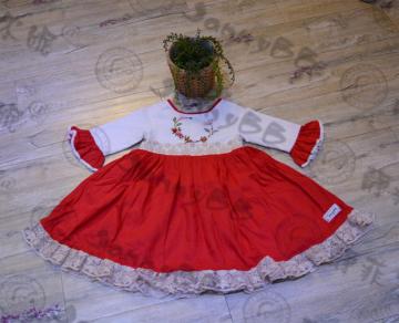 hand smocked boutique girl christmas remake dress