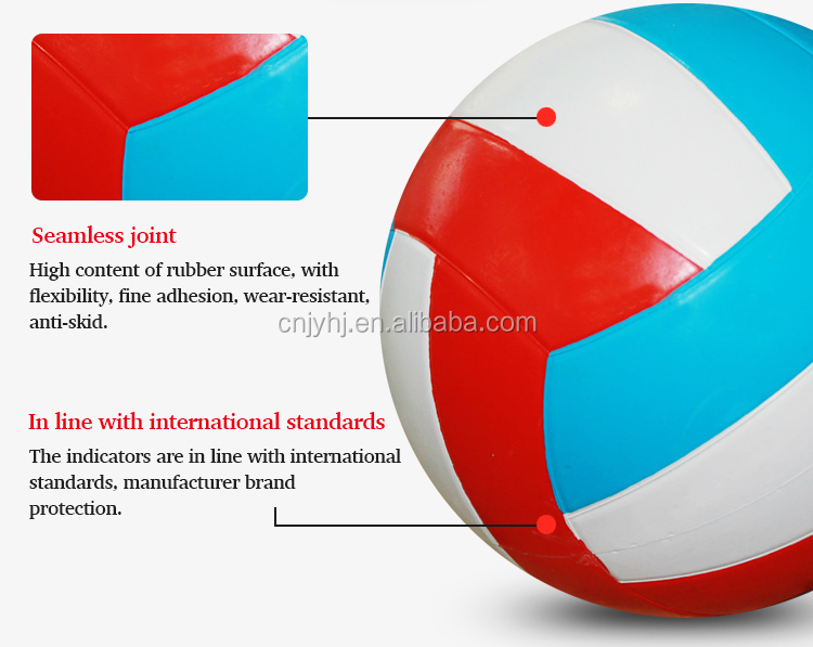 18 panels size 5 outdoor colorful rubber bladder volleyball