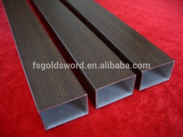 Wood grain square aluminium pipe and tube