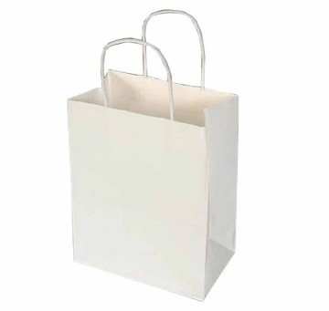 Promotional White Paper Bag With PP Rope Handle