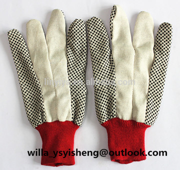 Wholesale pvc dotted canvas gloves from China factory