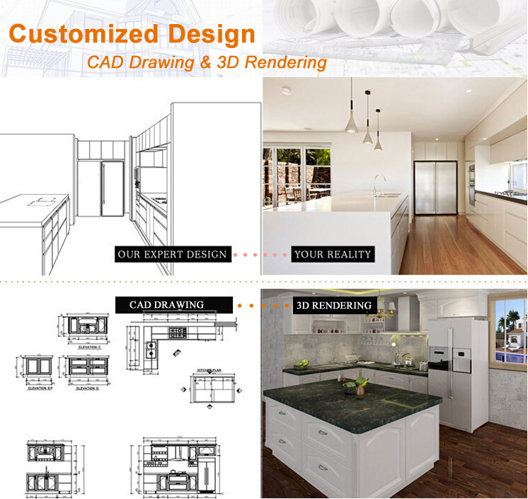 Kitchen cabinets new model modular customized kitchen cabinets solid wood luxury