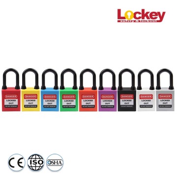 38mm Nylon Shackle Dustproof Safety Lockout Padlock