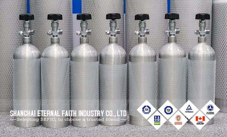 10 Liter 15L 20 Liter beverage drinking co2 aluminum gas cylinder/tank/bottle