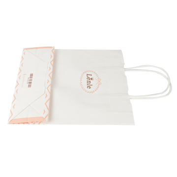 White Premium Eco-Compostable Custom Plastic Kraft Paper Bag