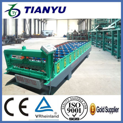 860 wide Corrugated sheet metal roof making machine,steel used roll forming machine