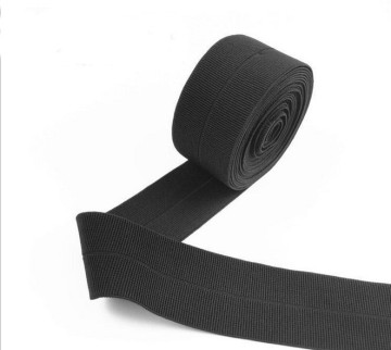 Nylon Wide Black Textile Elastic Band