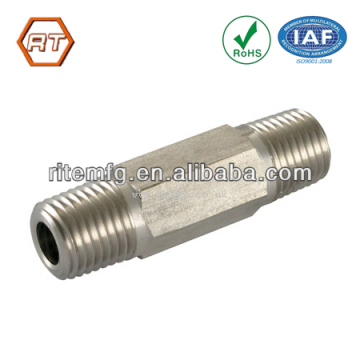 Rite custom stainless steel double nipple fitting