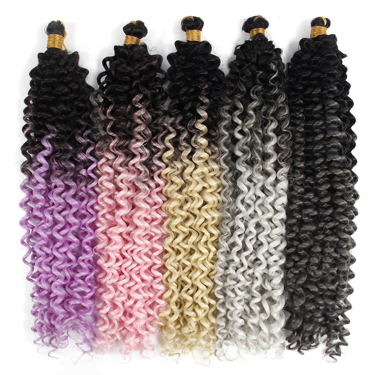 Ombre braids Twist hair Afro Kinky Curly 14Inch Long Bohemian Crochet Braids Synthetic Braiding Hair Extension for Women