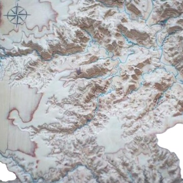 CNC Engraved 3D Wooden Map Wall Art - Carved Maps USA Wood World Map