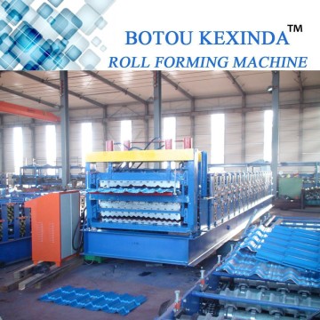 Double Decker Glazed Roof Sheet Tile Making Machine