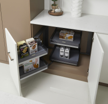 Rotating Basket Kitchen Cabinet Corner Organizer