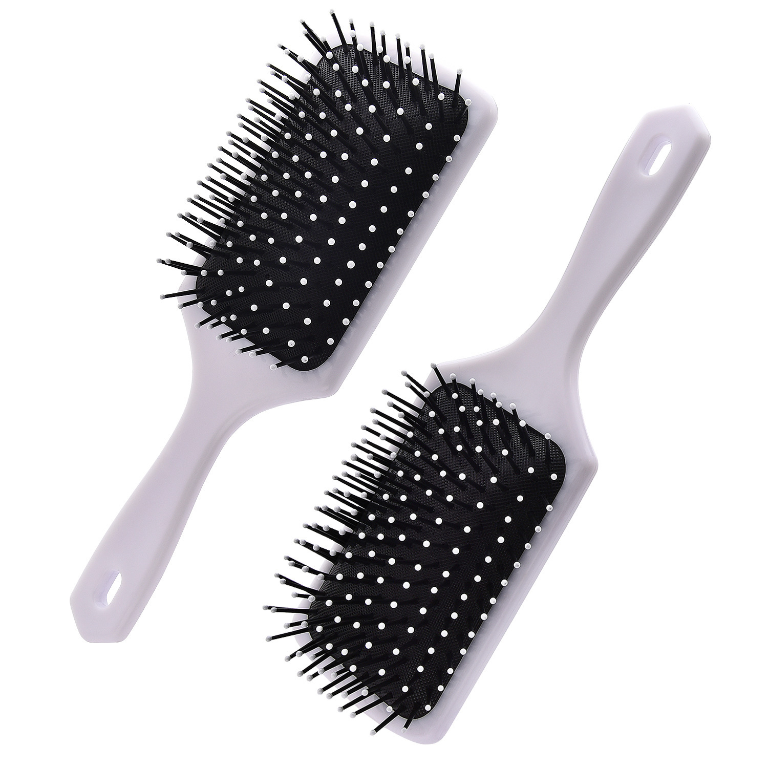 Massage Hair Brush Comb Customized Logo Printing Package Handle Type comb hair care brush fashion square paddle hairbrush