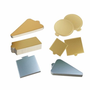 Eco-Friendly Disposable Square Gold Silver Cake Boards Trays