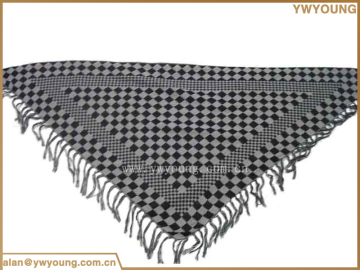 Personality grid black and white women scarf