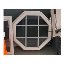 UPVC Fixed Window with Decorative Grille and Octagonal Design
