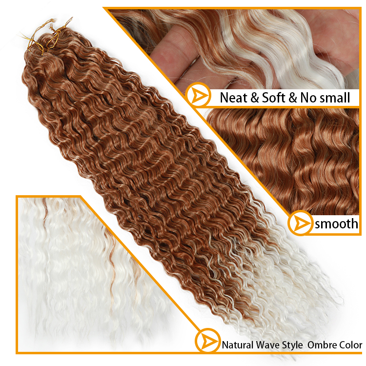24inch 30inch 36inch Blonde Pink Brown Curly braiding Hair Wavy braiding hair For Russia synthetic yaki ombre Crochet hair