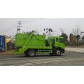 Swept-body refuse collector swing arm garbage truck