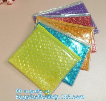 bubble bag with slider zipper, slider bag with packaging sealed air bubble bag, Reclose Popular Colorful Plastic Slider bubble b