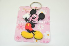 Children\'s licensed mickey rubber keychain disney licensed jewelry