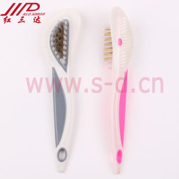 plastic suede double side shoe brush snow boot shoe brush