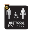 Custom Bathroom Sign Board Exit Braille Sign