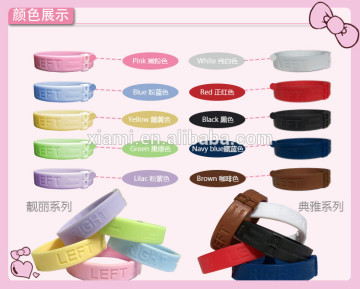 mass production pure color various color concave words david beckham silicone wristband