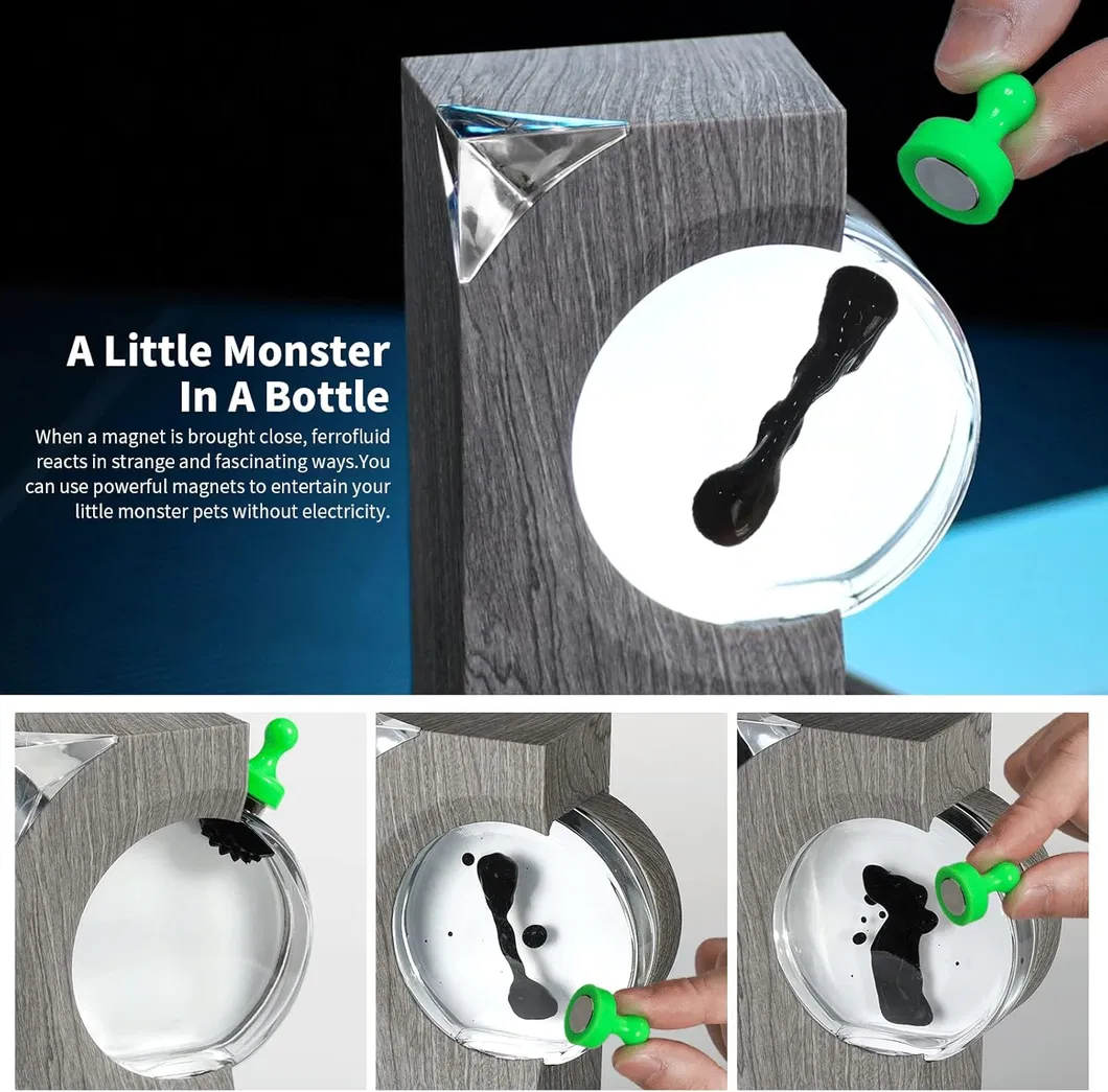 Ferrofluid Speaker Music Mate, Symbiote in a Bottle, Ferrofluid Display Lamp, Magnet Liquid Toy