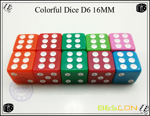 Colorful Dice D6 16MM