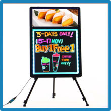 Writting glow boards manufacturer from China large stock rental led display advertising board dry erase magnetic clear glass boa