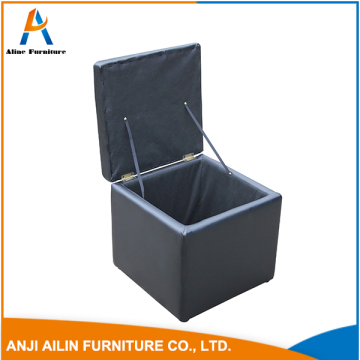 Leather stool seat pouf storage ottoman furniture