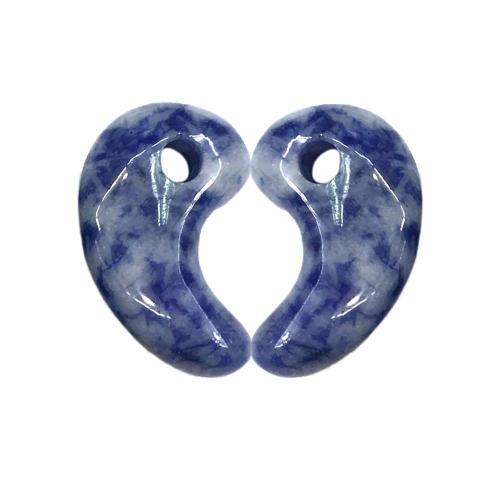 Moon Shaped Jewelry Pendants Healing Crystal Charms Quartz Chakra Reiki Gemstone for Necklace Making Hole