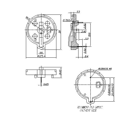 Coin Cell Holders FOR CR2330A BT-S-SN-A-CR2330A