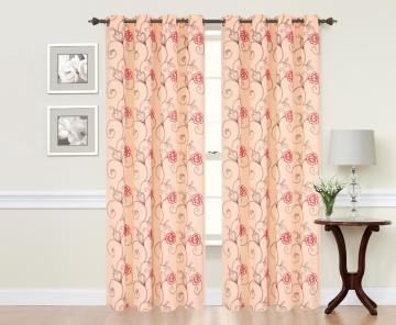 Bedroom Elegant Yarn Curtains Embroidery Curtains Panel