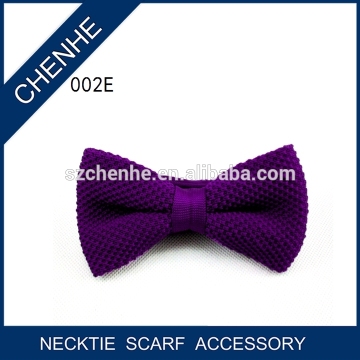 Solid color 100% silk knit bowtie