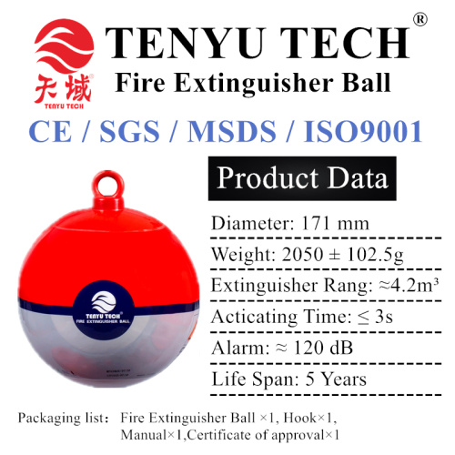 Bola de extinción de fuego bola de fuego de polvo seco automático