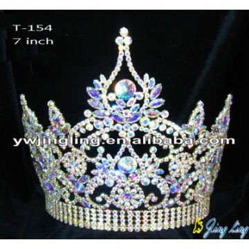 Tiaras de concurso corona cristal AB