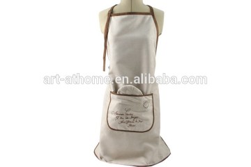 embroidery apron with pocket, oven mitt and pot mat