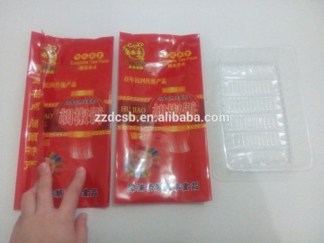 Plastic Snack Food Packaging Bag With Side Gusset And Blister packaging Tray