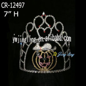 New fashion high quality pumpkin Rhinestone Crowns