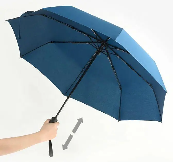 Windproof Waterproof Automatic Portable Folding Travel Umbrella with Long Handle