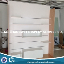 mdf slatwall display stand gondola shelving