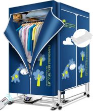 Remote Control Waterproof Foldable Electric Clothes Dryer - 1500W Anion Clothes Air Dryer