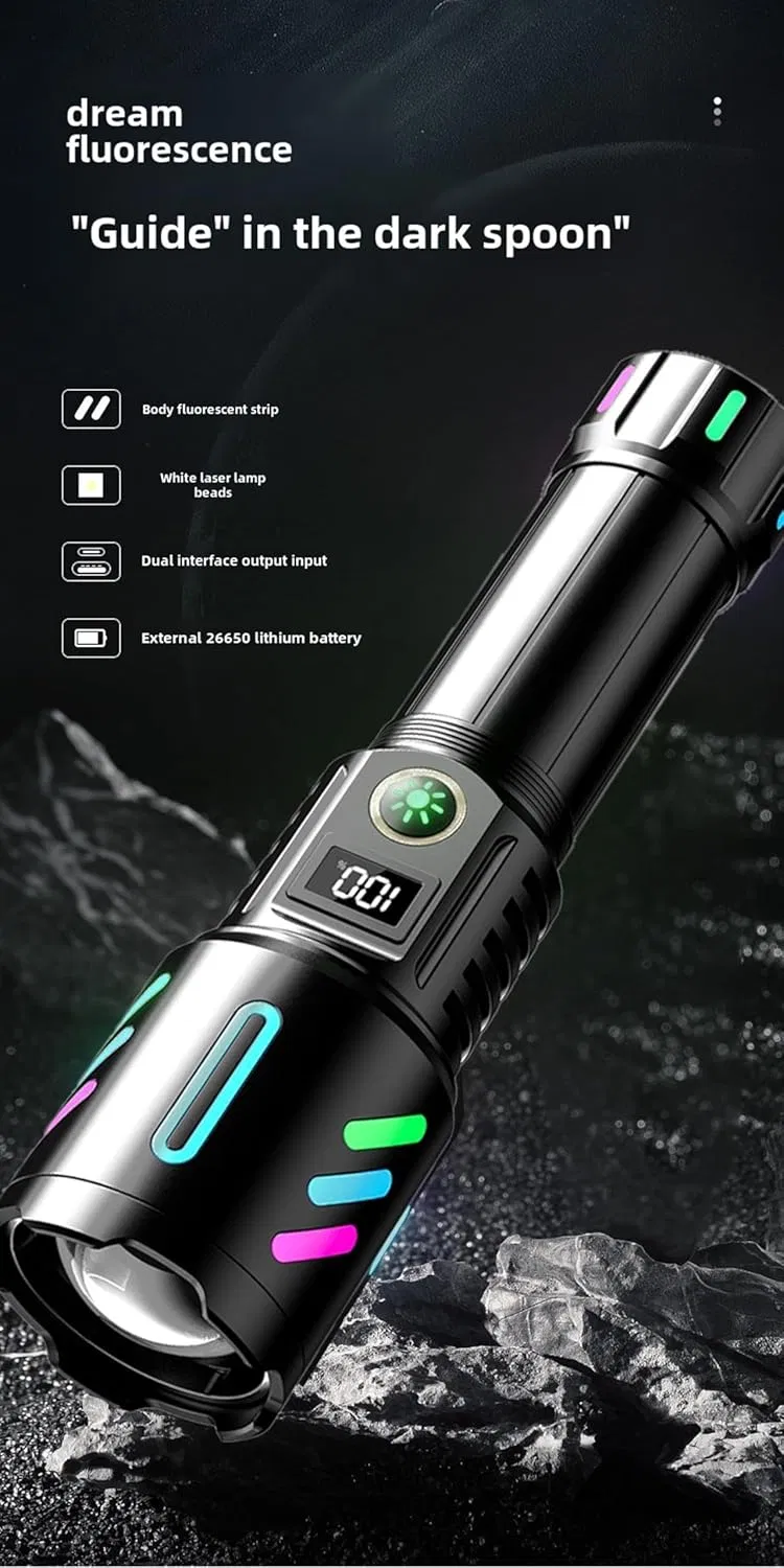 5-Mode Tactical LED Handheld Flashlight with Adjustable Focus