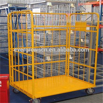 Galvanized Stainless steel stackable warehouse roll cages