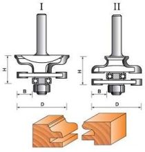 Stile &amp; Rail Set - Classical Silver Or Copper Welding Tct Router Bit For Woodworking