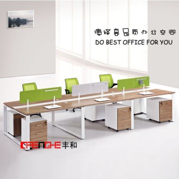 office furniture modern open 6 person cluster workstation