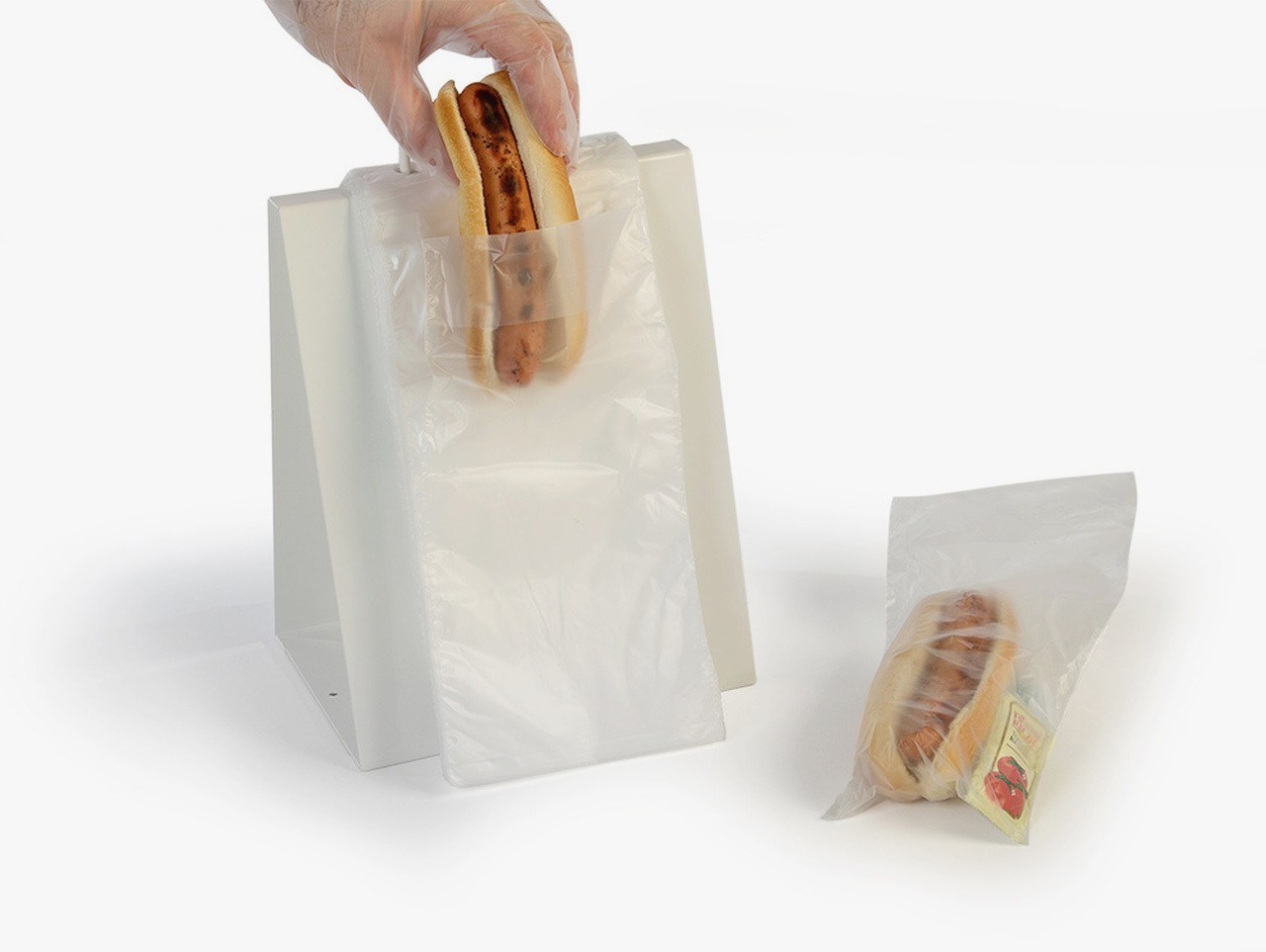 Plastic Thank You Cheap Resealable Deli Bread Fast Food Saddle Bag