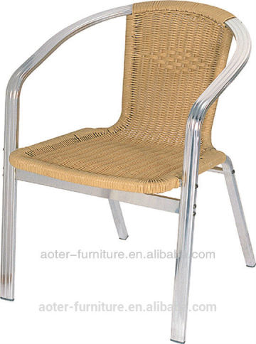 Modern metal rattan wicker garden frame chair made in China