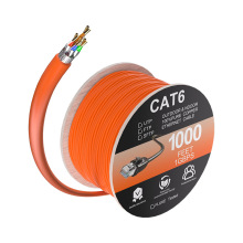 Gigabit Coiled Cat6 SFTP Network Cable - High Speed Pure Copper 8-Core 0.56mm LAN Ethernet Internet
